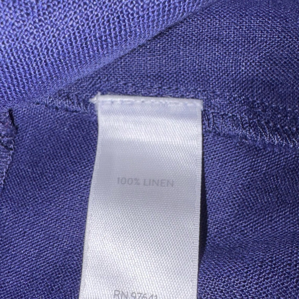 NWOT J. Jill Love Linen Blue Linen Dress – Size Large R - Picture 8 of 12